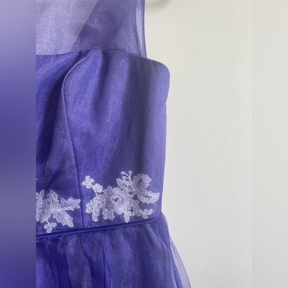 Disney Fairytale Weddings Purple Tulle Embroidered Dress Princess Fairycore - Picture 3 of 14